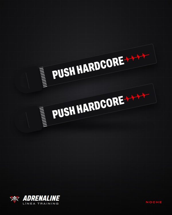 Straps de levantamiento PUSH HARDCORE negros de Adrenaline