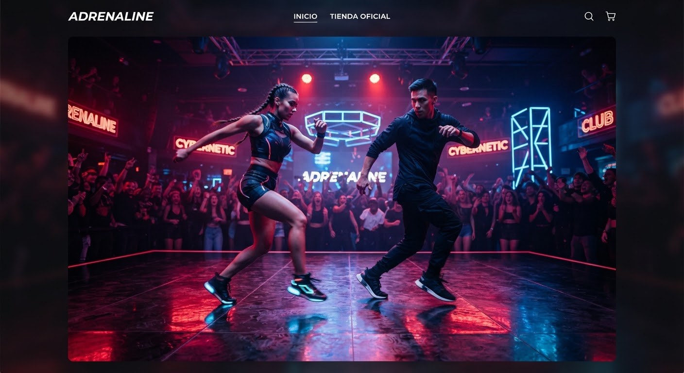 Pareja de bailarines haciendo Cutting Shapes en un club