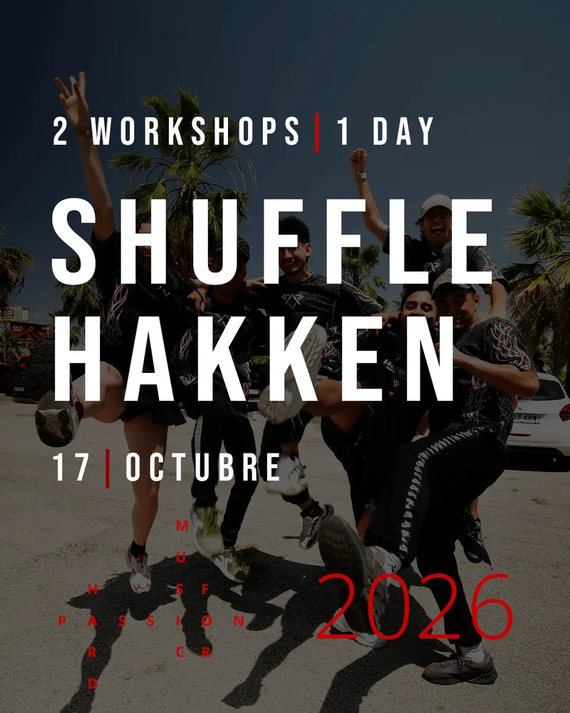 Cartel del taller de Shuffle y Hakken del 17 de octubre